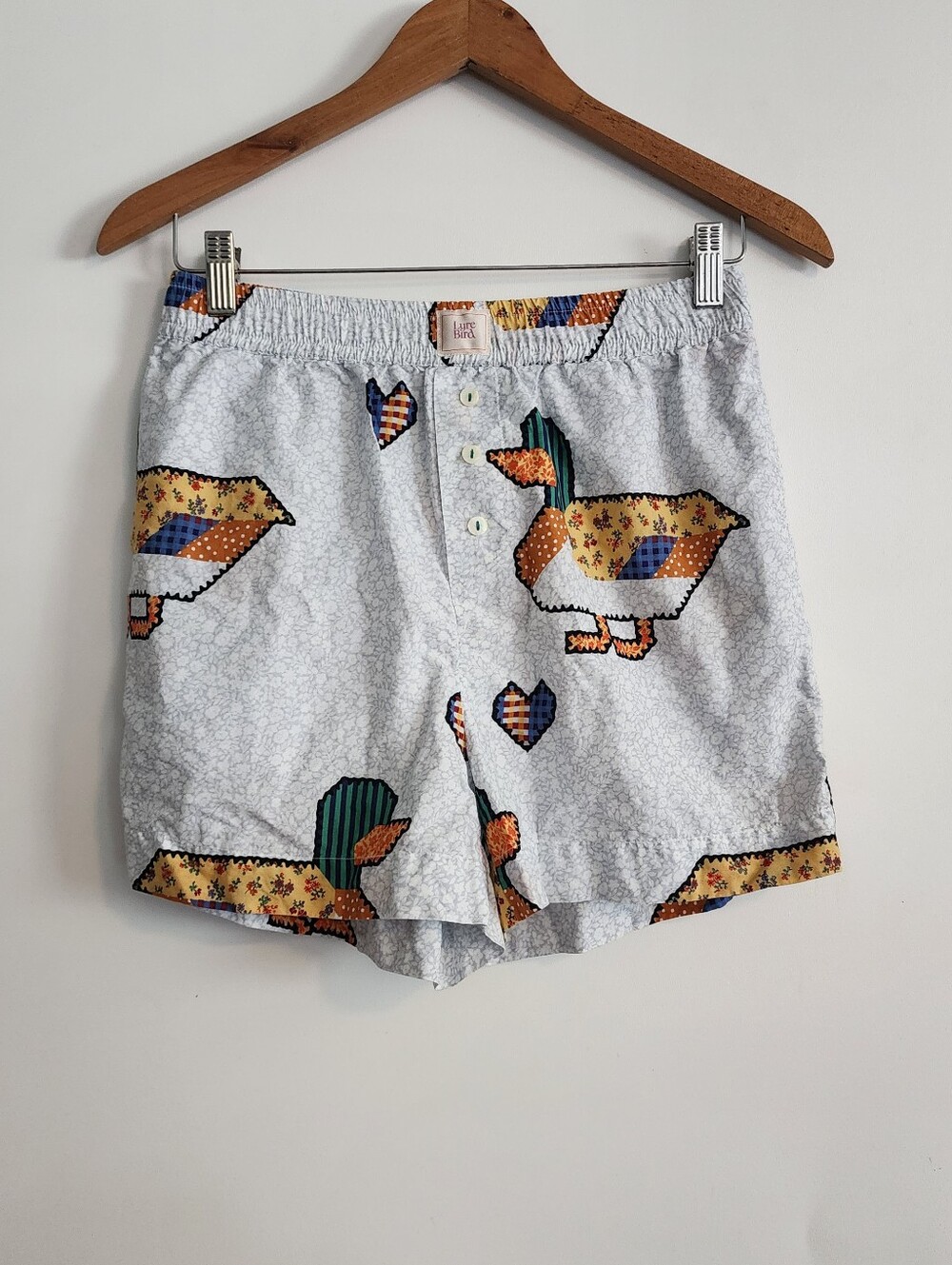 Anthropolgie Lyrebird Patchwork Ducks Boxer Shorts/Loungewear-Size XS